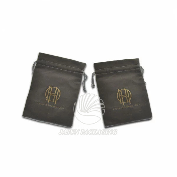Custom wholesale velvet packing bags with gold screen printing for jewellery and gift holder velvet pouch