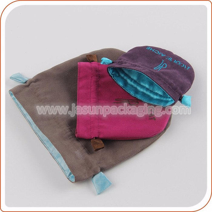 Fashion design round velvet gift bags with